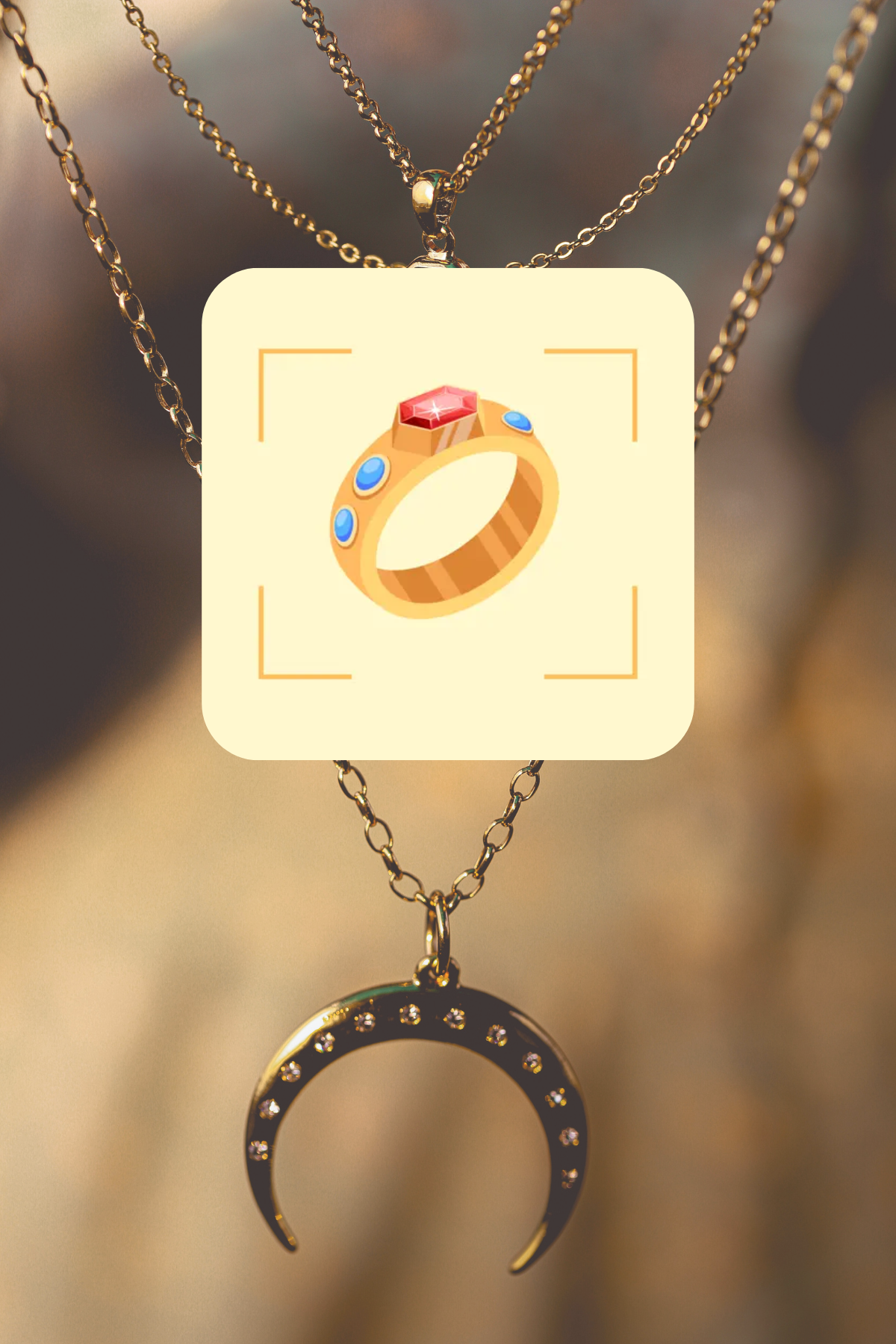 Jewelry identification app interface showing gemstone and jewelry identification features
